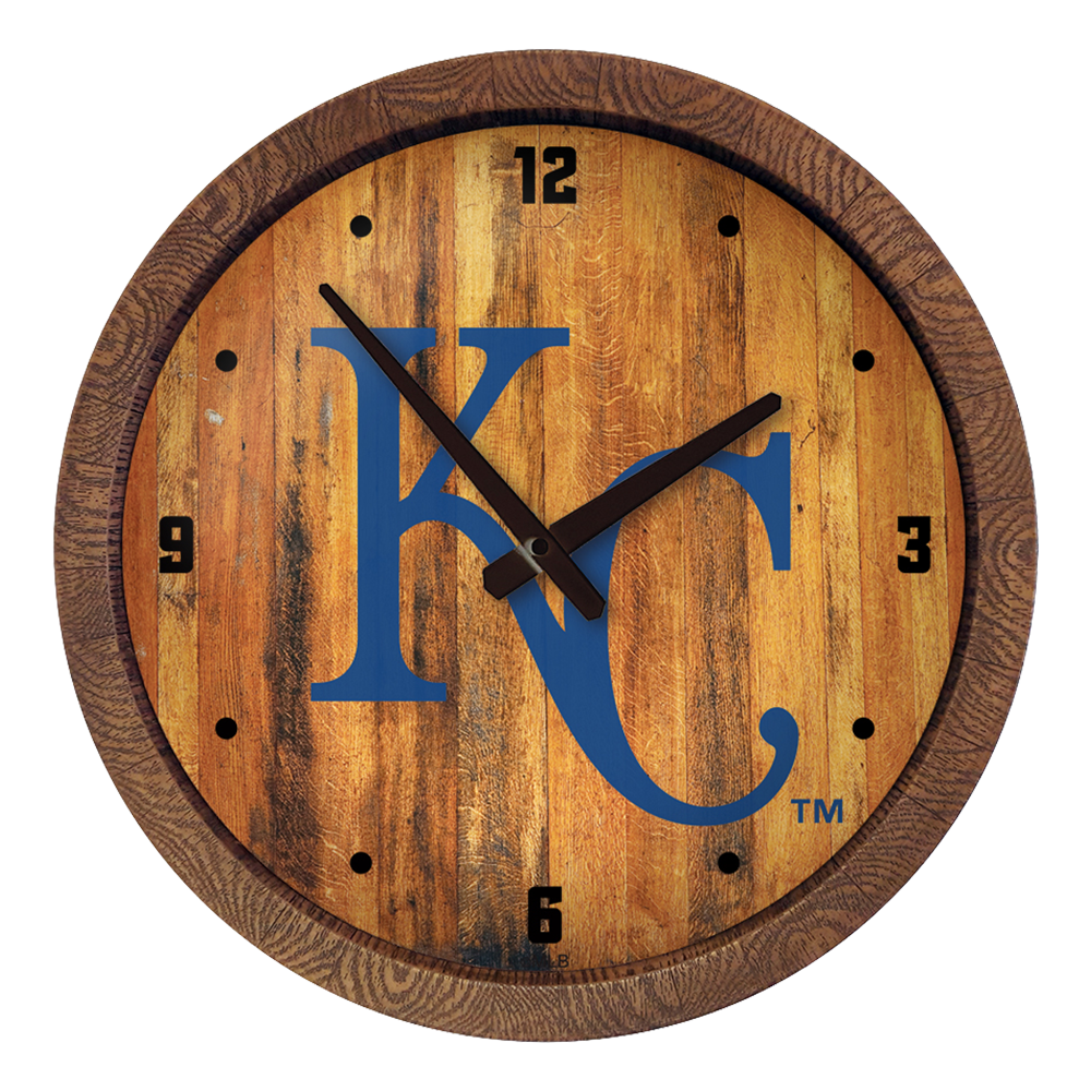 Kansas City Royals "Faux" Barrel Top Clock  