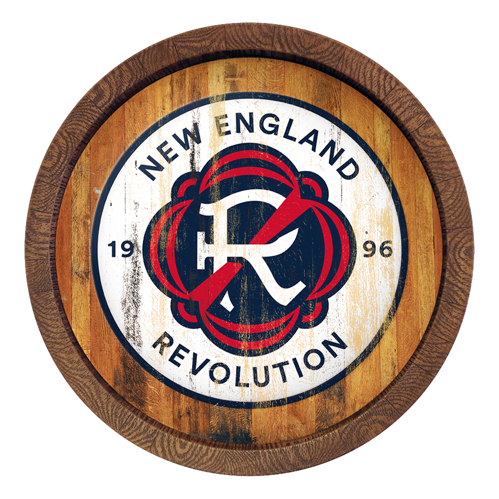 New England Revolution: Weathered "Faux" Barrel Top Sign  