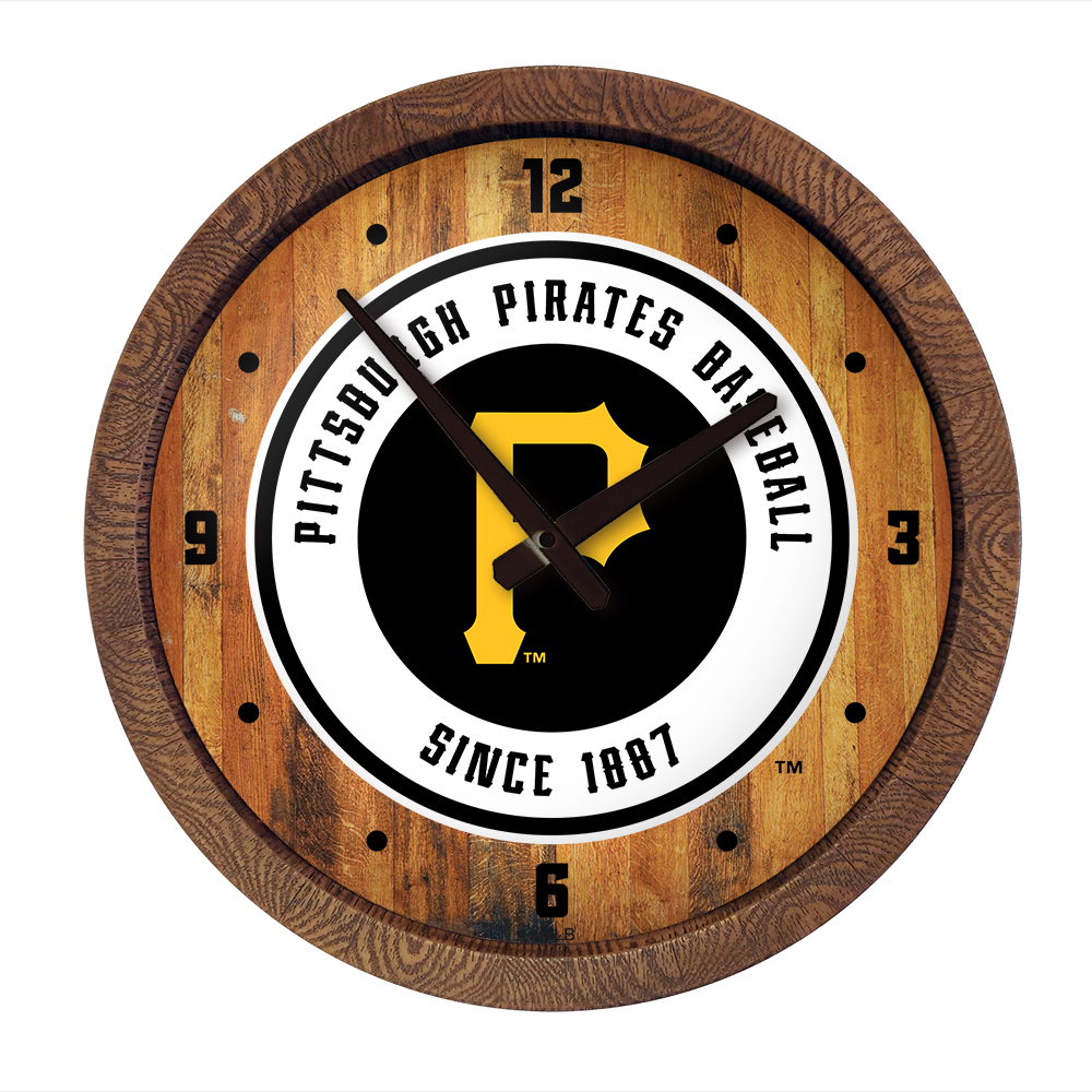 Pittsburgh Pirates: "Faux" Barrel Top Clock   