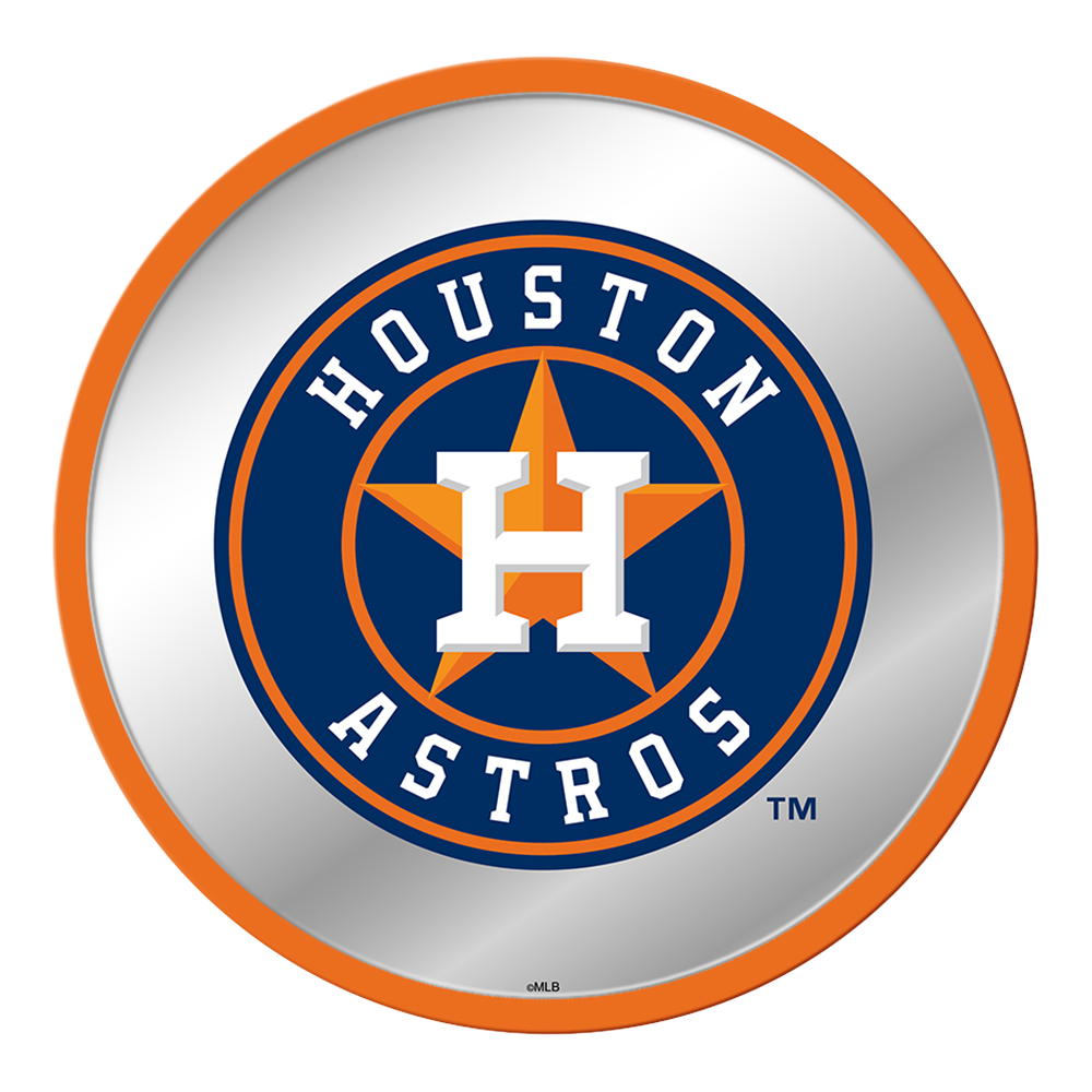 Houston Astros Modern Disc Mirrored Wall Sign  