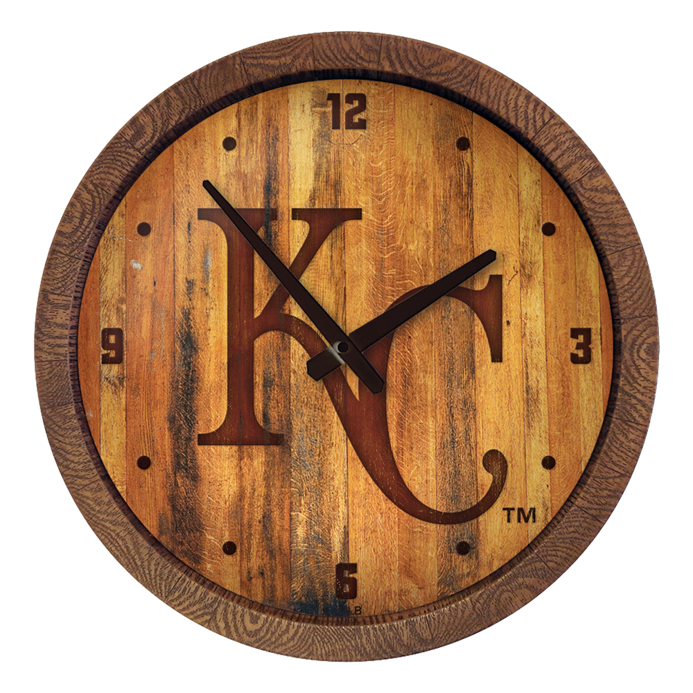 Kansas City Royals Branded "Faux" Barrel Top Clock  