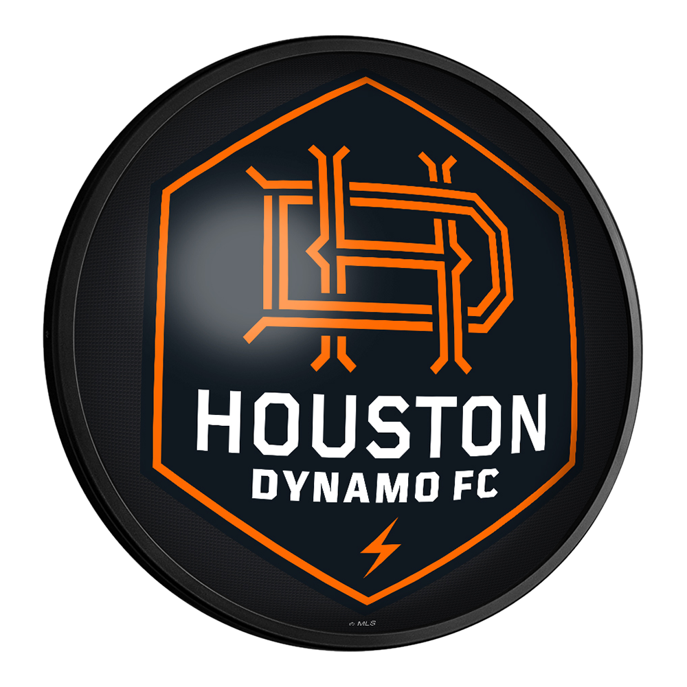 Houston Dynamo: Round Slimline Lighted Wall Sign