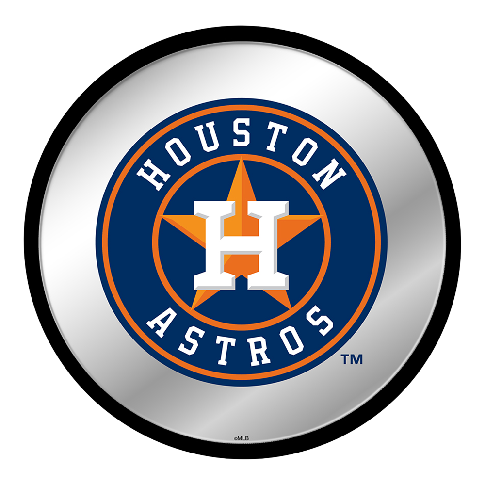 Houston Astros Modern Disc Mirrored Wall Sign  
