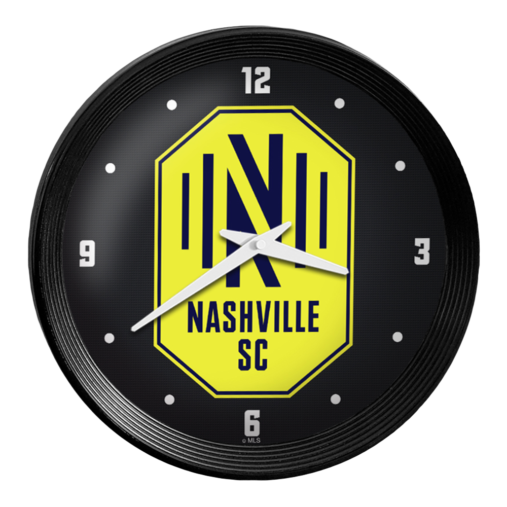 Nashville SC: Ribbed Frame Wall Clock