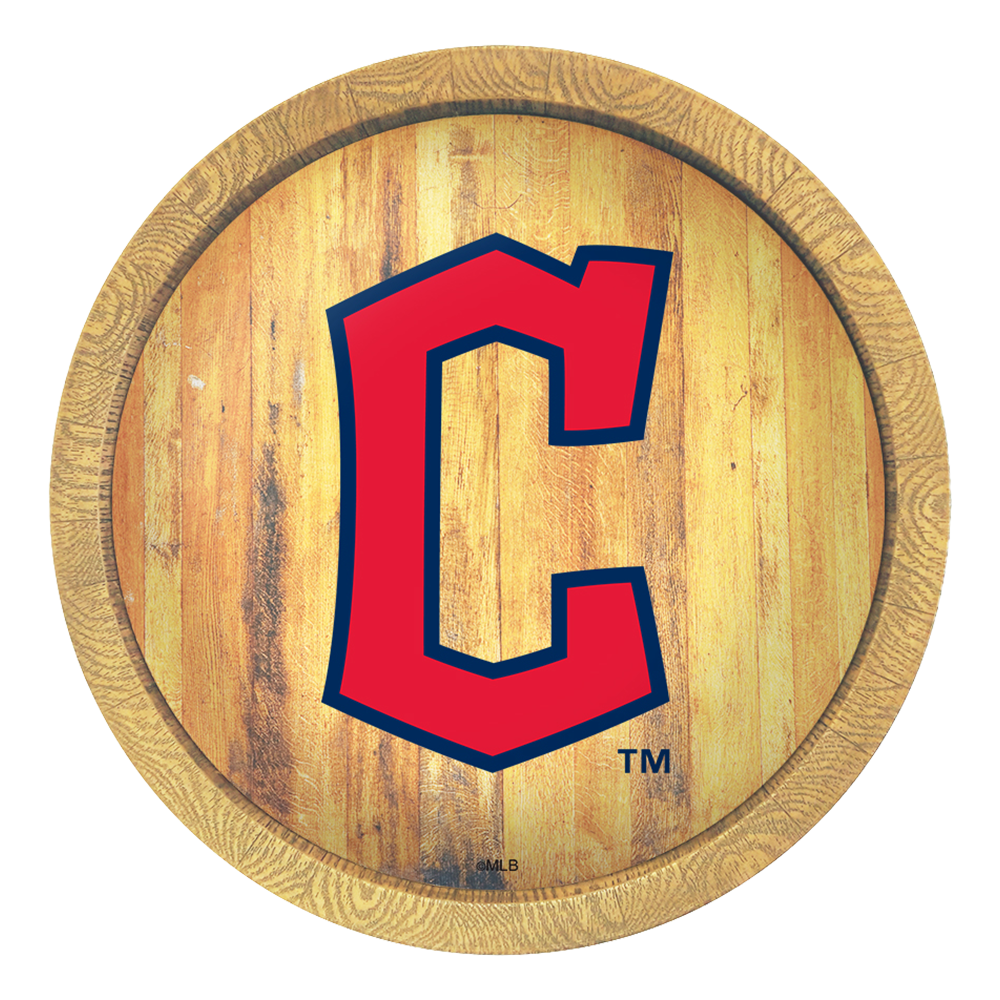 Cleveland Guardians Logo - "Faux" Barrel Top Sign  