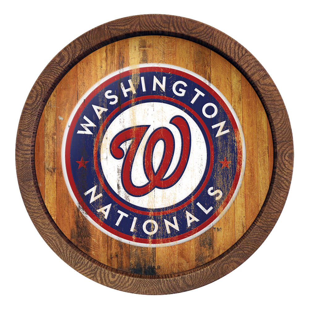 Washington Nationals Weathered "Faux" Barrel Top Sign  