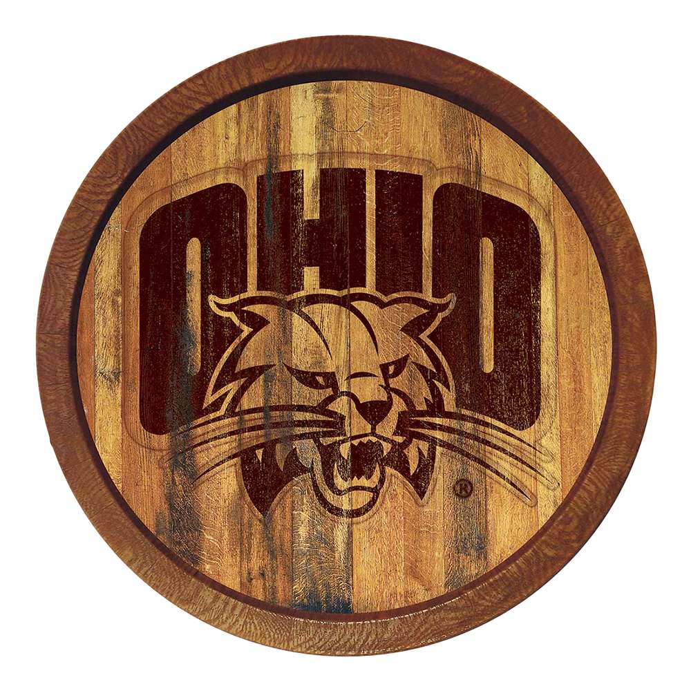 Ohio University Bobcats Branded "Faux" Barrel Top Sign  