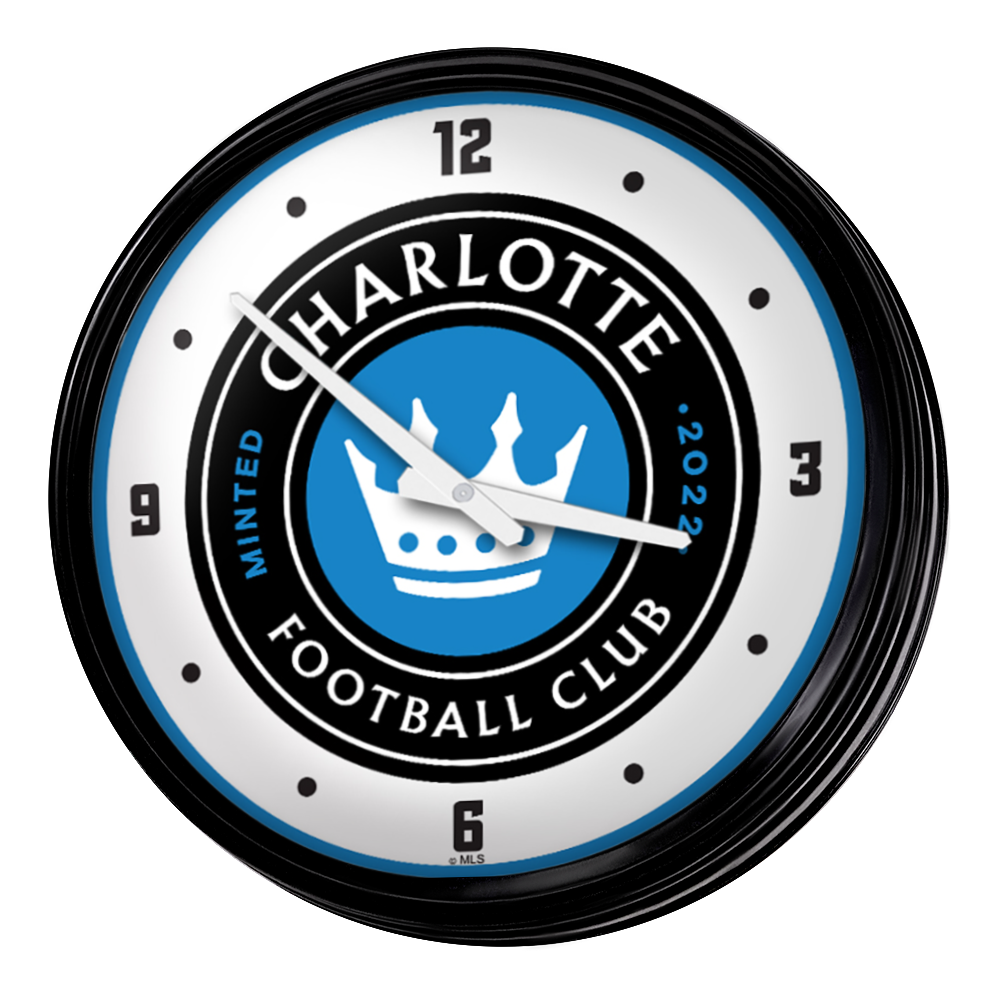 Charlotte FC: Retro Lighted Wall Clock  