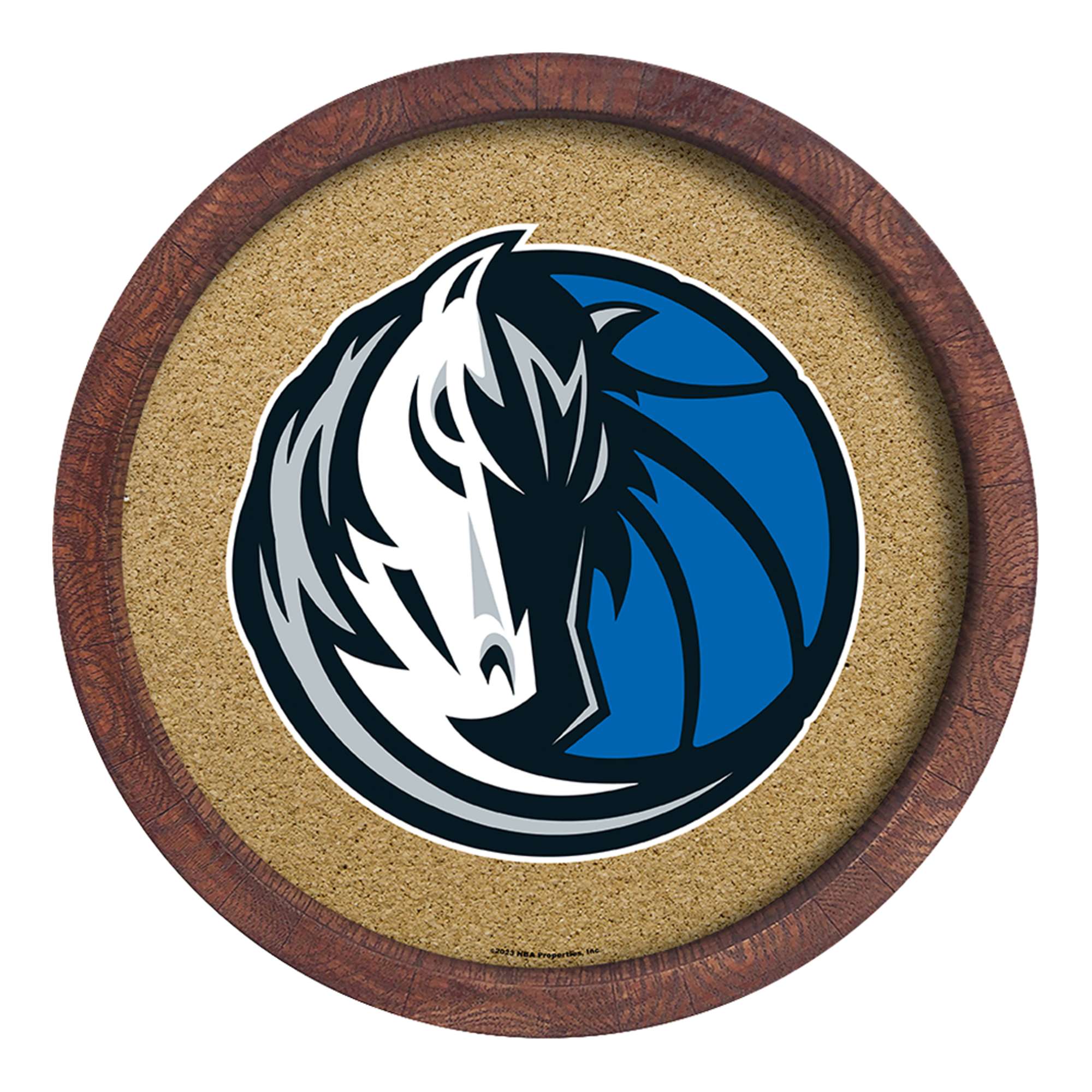 Dallas Mavericks: "Faux" Barrel Framed Cork Board    