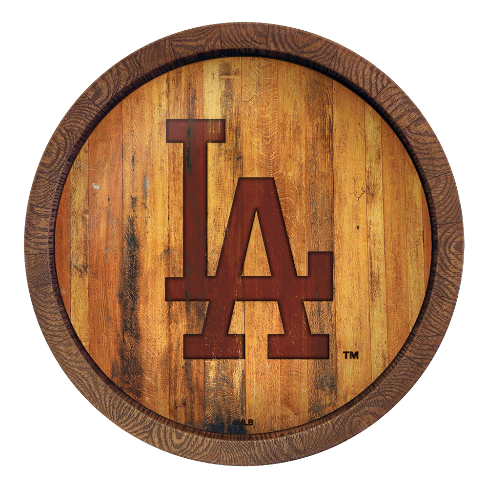Los Angeles Dodgers Logo - Branded "Faux" Barrel Top Sign  