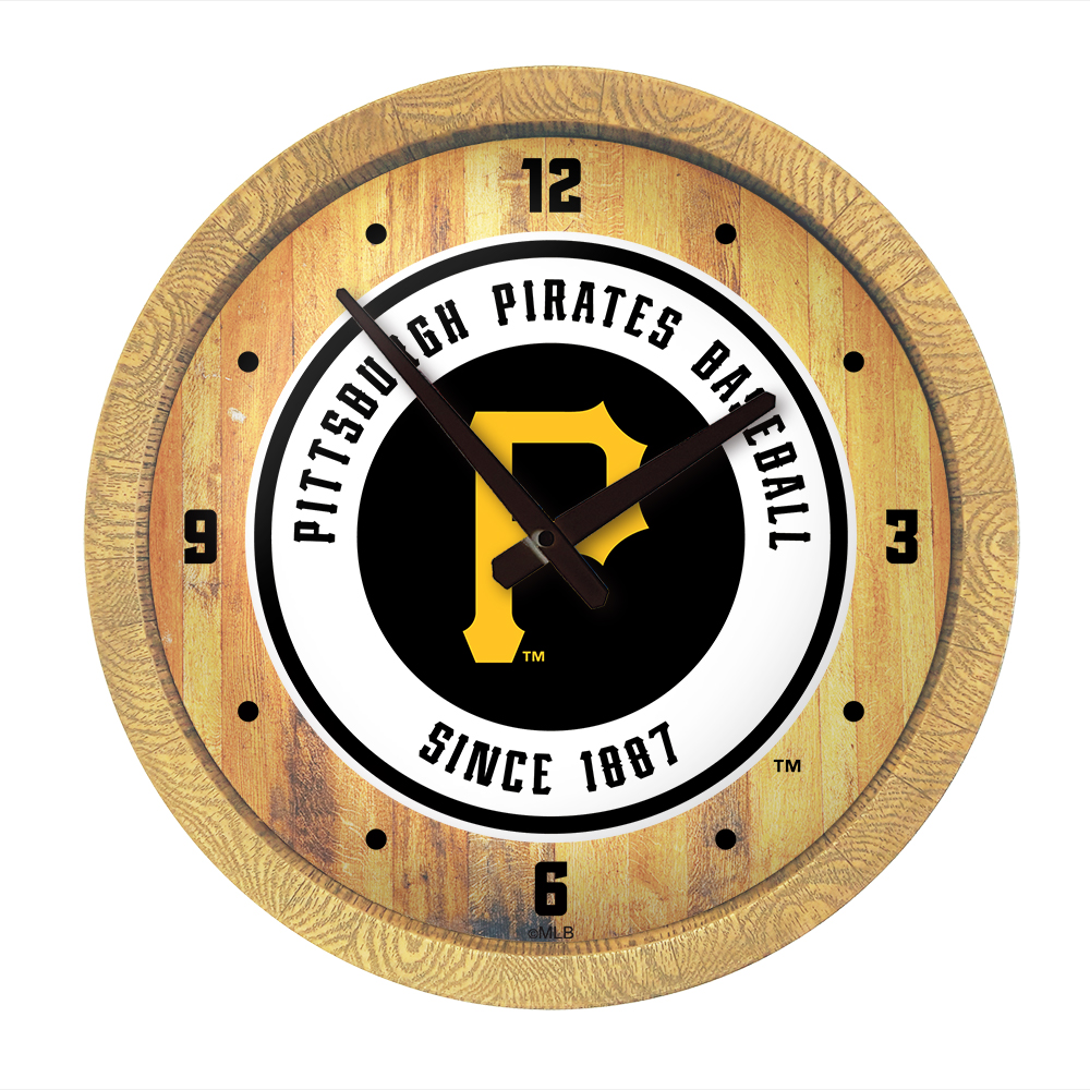 Pittsburgh Pirates: "Faux" Barrel Top Clock   