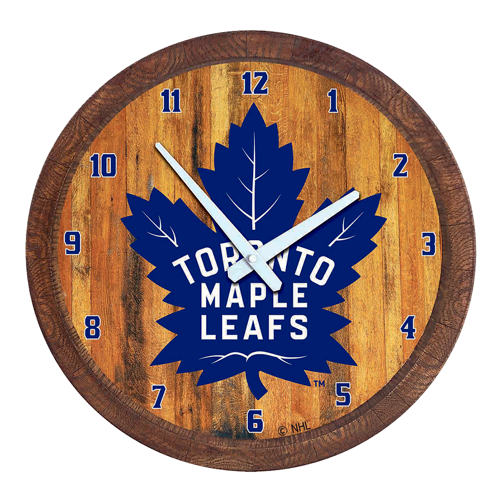 Toronto Maple Leafs "Faux" Barrel Top Wall Clock  