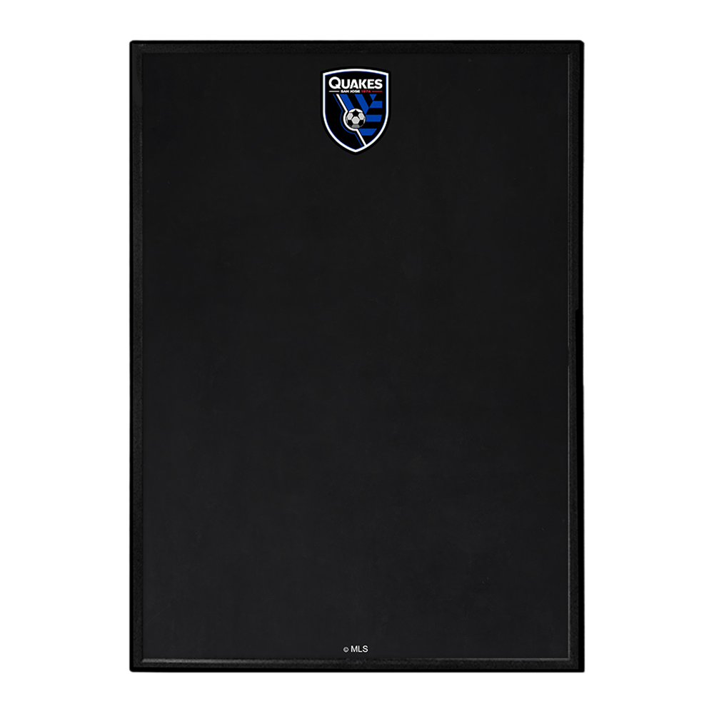 San Jose Earthquakes: Framed Chalkboard Wall Sign