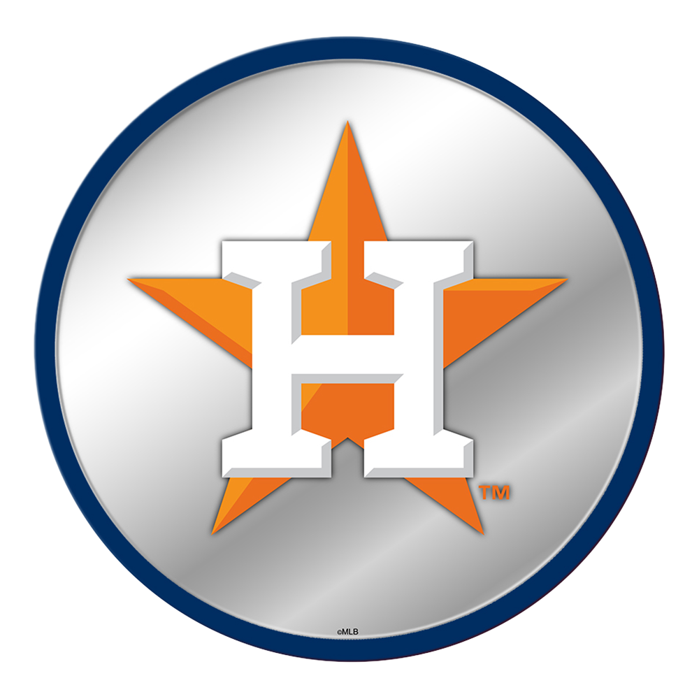 Houston Astros Logo - Modern Disc Mirrored Wall Sign  