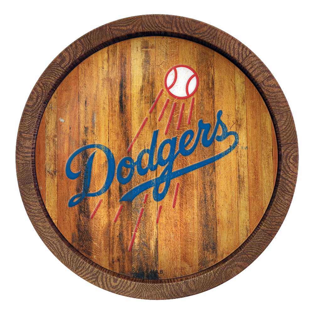 Los Angeles Dodgers Weathered "Faux" Barrel Top Sign  