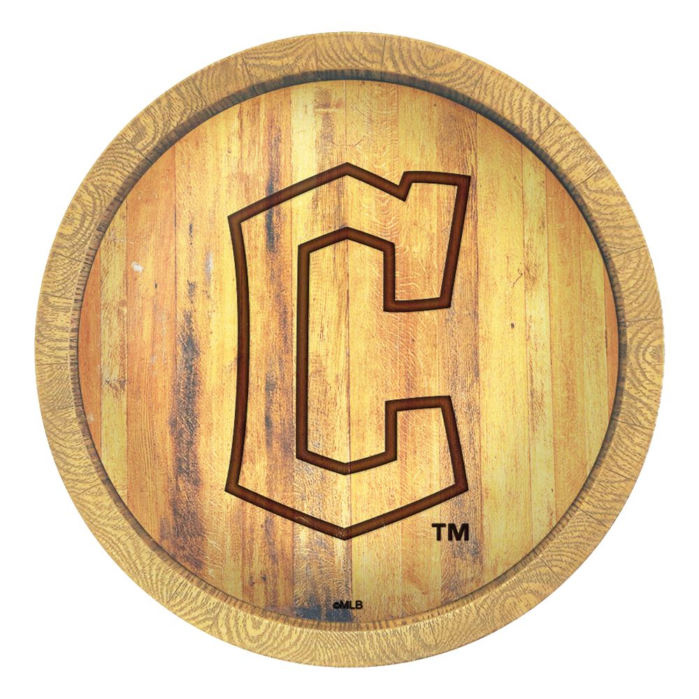 Cleveland Guardians Logo - Branded "Faux" Barrel Top Sign  