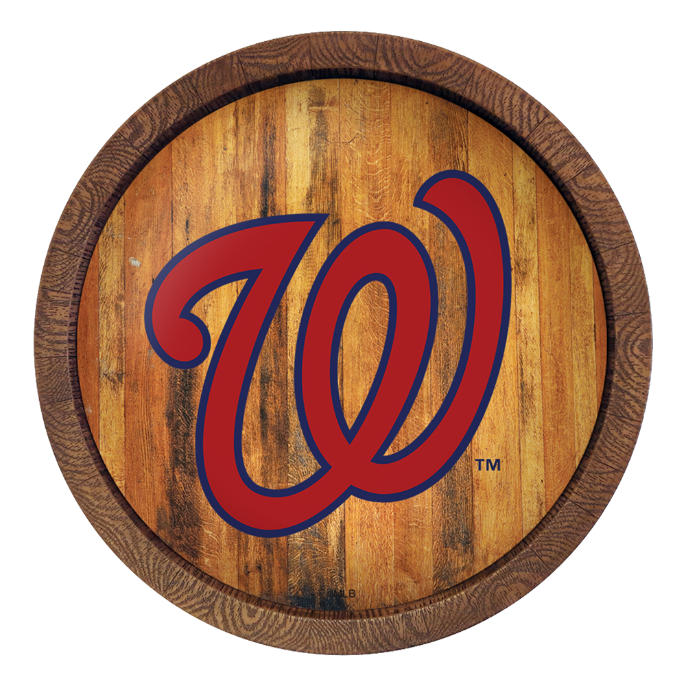 Washington Nationals Logo - "Faux" Barrel Top Sign  
