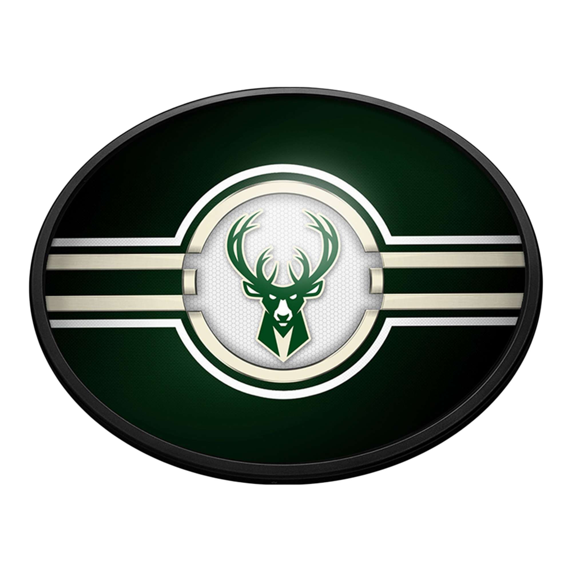 Milwaukee Bucks: Oval Slimline Lighted Wall Sign
