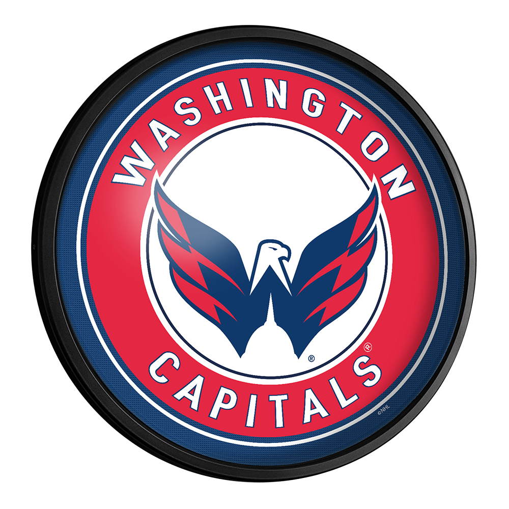 Washington Capitals Round Slimline Lighted Wall Sign  