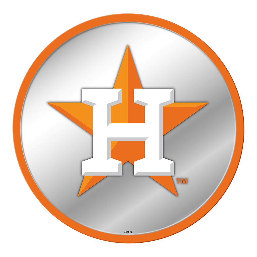 Houston Astros Logo - Modern Disc Mirrored Wall Sign  
