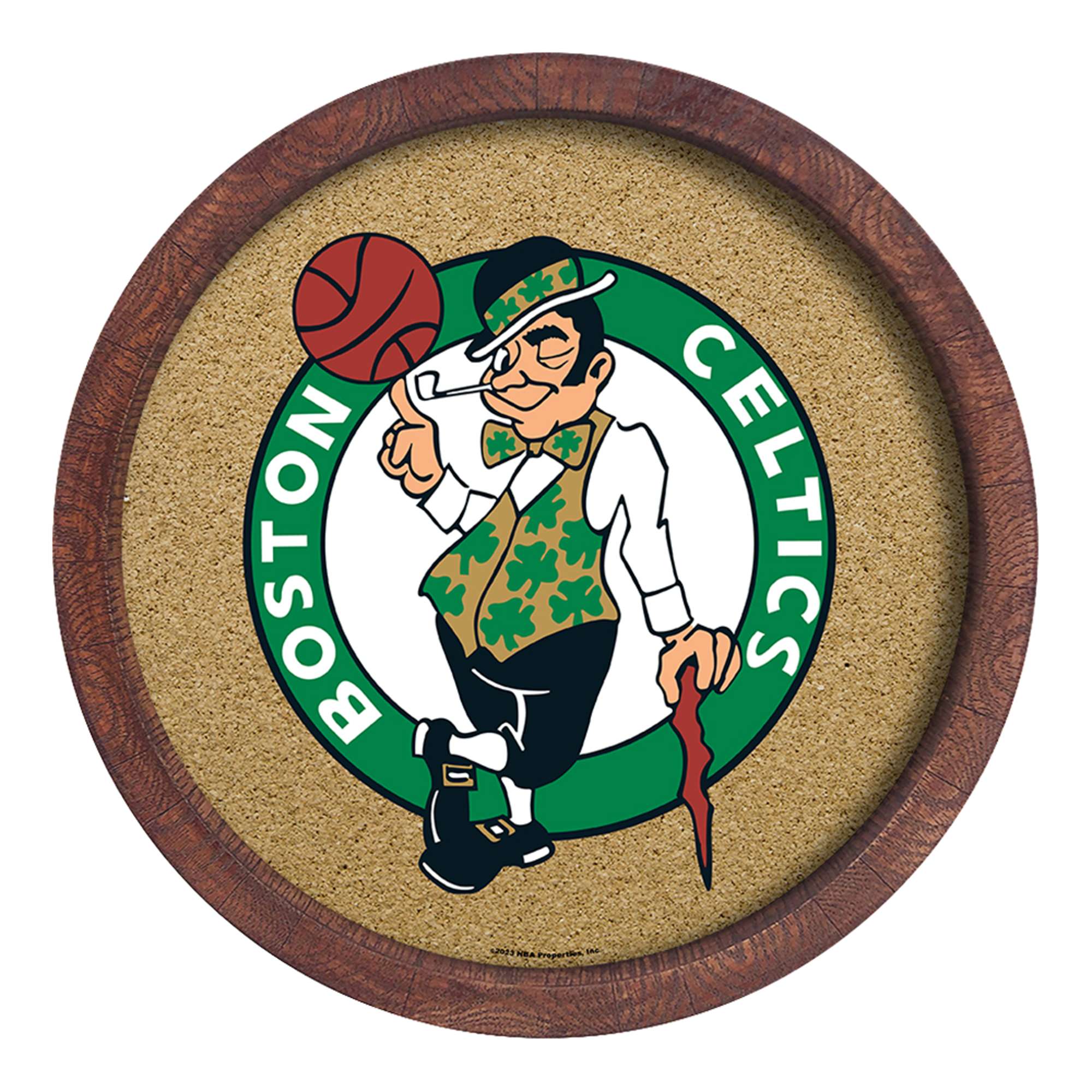 Boston Celtics: "Faux" Barrel Framed Cork Board    