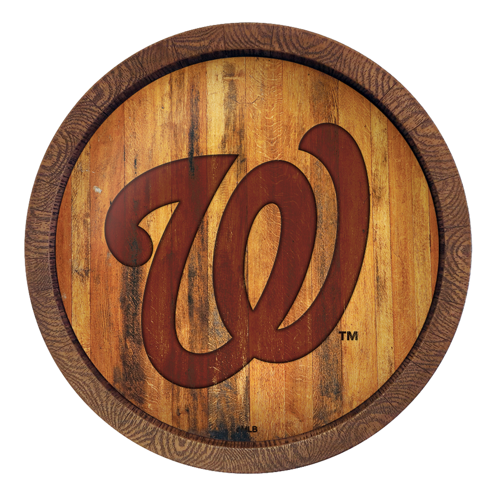 Washington Nationals Logo - Branded "Faux" Barrel Top Sign  