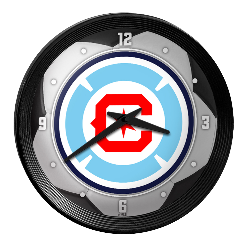 Chicago Fire: Soccer Ball - Ribbed Frame Wall Clock