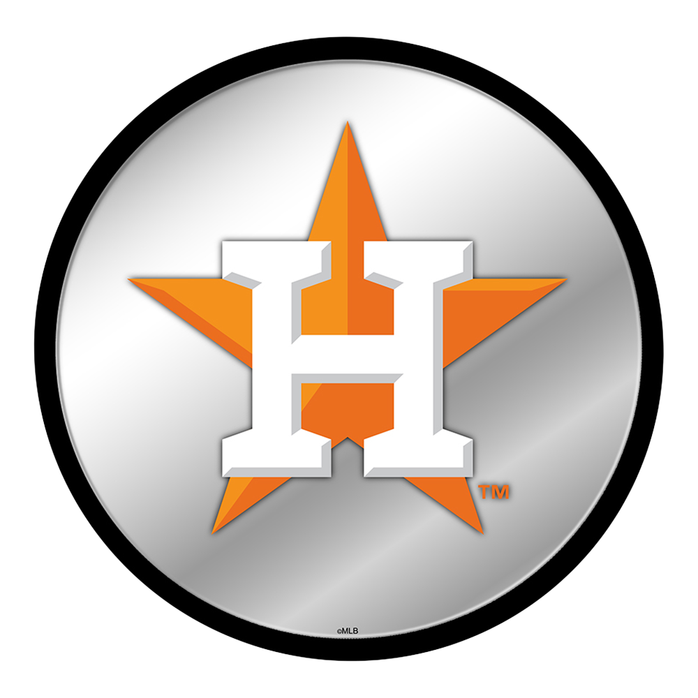 Houston Astros Logo - Modern Disc Mirrored Wall Sign  