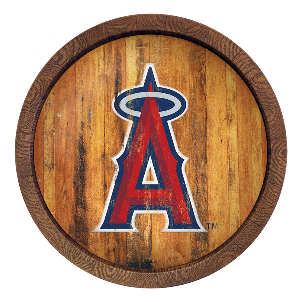 Los Angeles Angels Weathered "Faux" Barrel Top Sign  