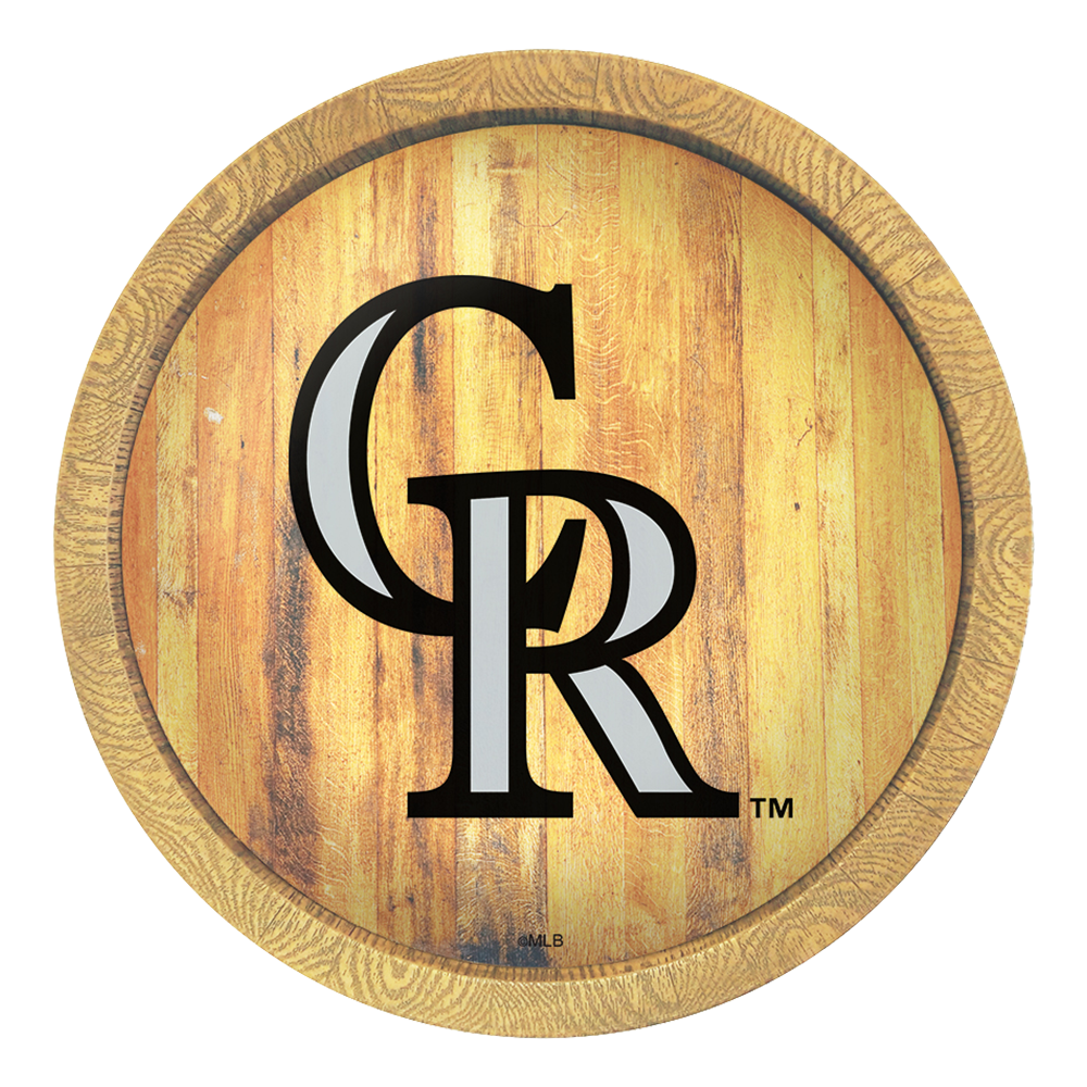 Colorado Rockies "Faux" Barrel Top Sign  