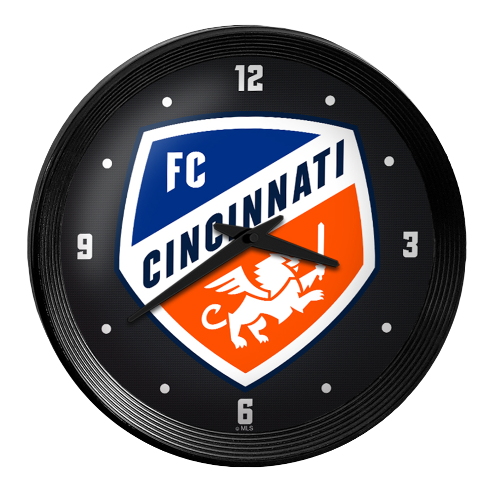 FC Cincinnati: Ribbed Frame Wall Clock  