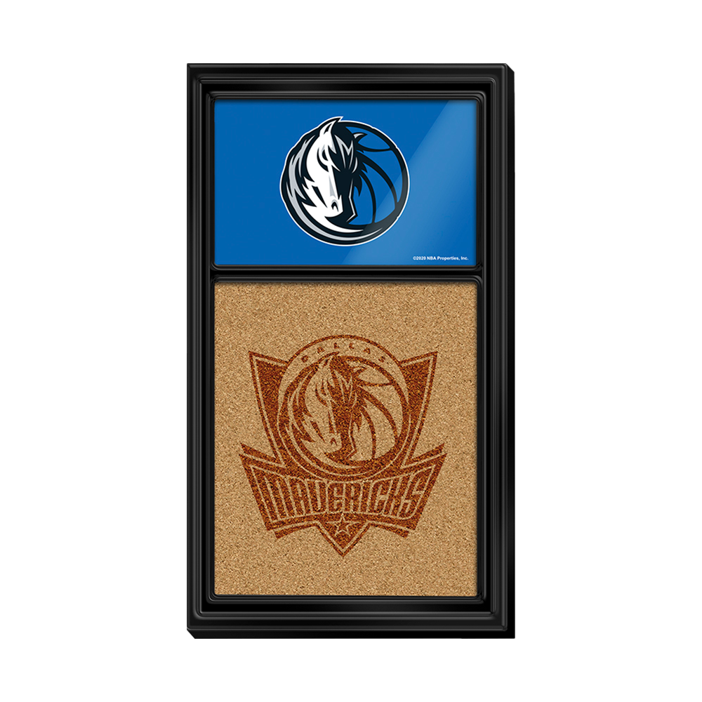 Dallas Mavericks: Dual Logo - Cork Note Board