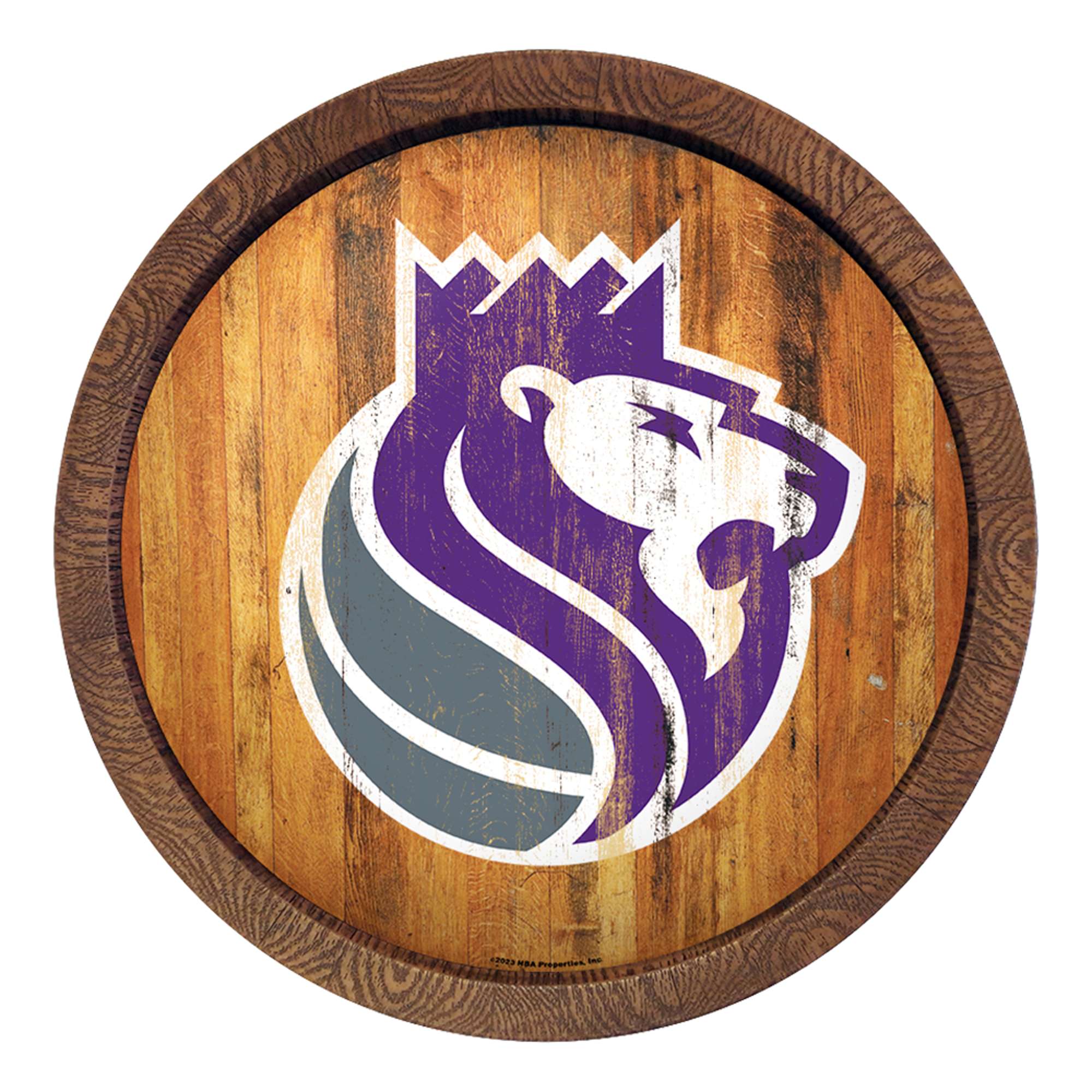 Sacramento Kings: Logo - "Faux" Barrel Top Sign  