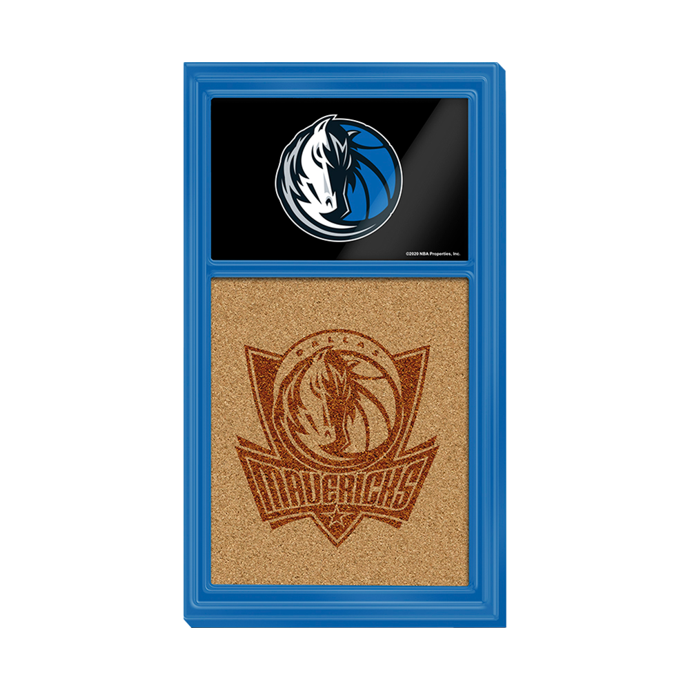 Dallas Mavericks: Dual Logo - Cork Note Board