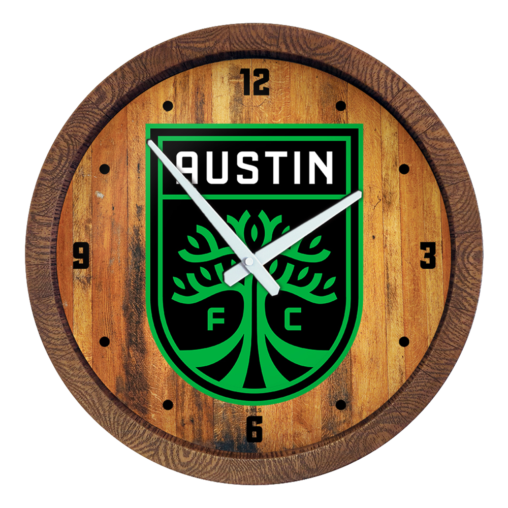 Austin F.C.: "Faux" Barrel Top Clock  