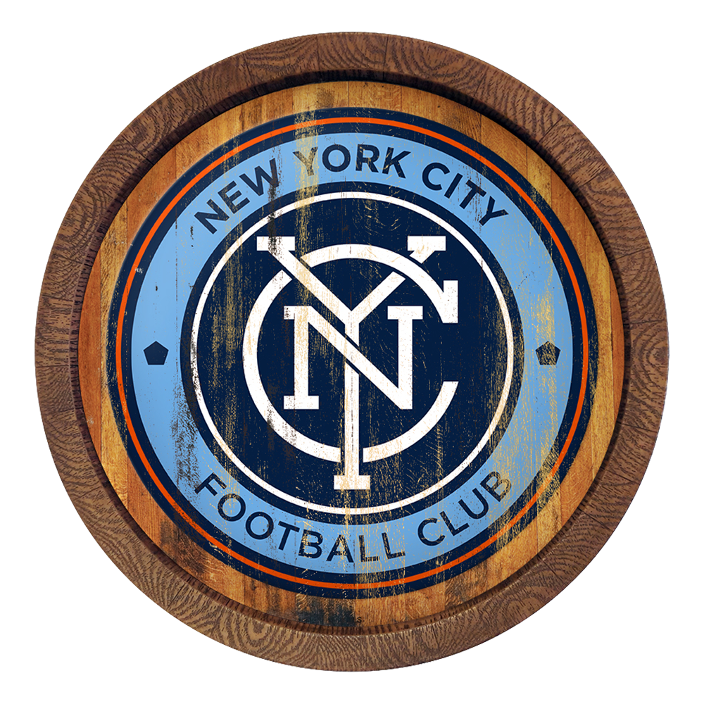 New York City FC: Weathered "Faux" Barrel Top Sign  