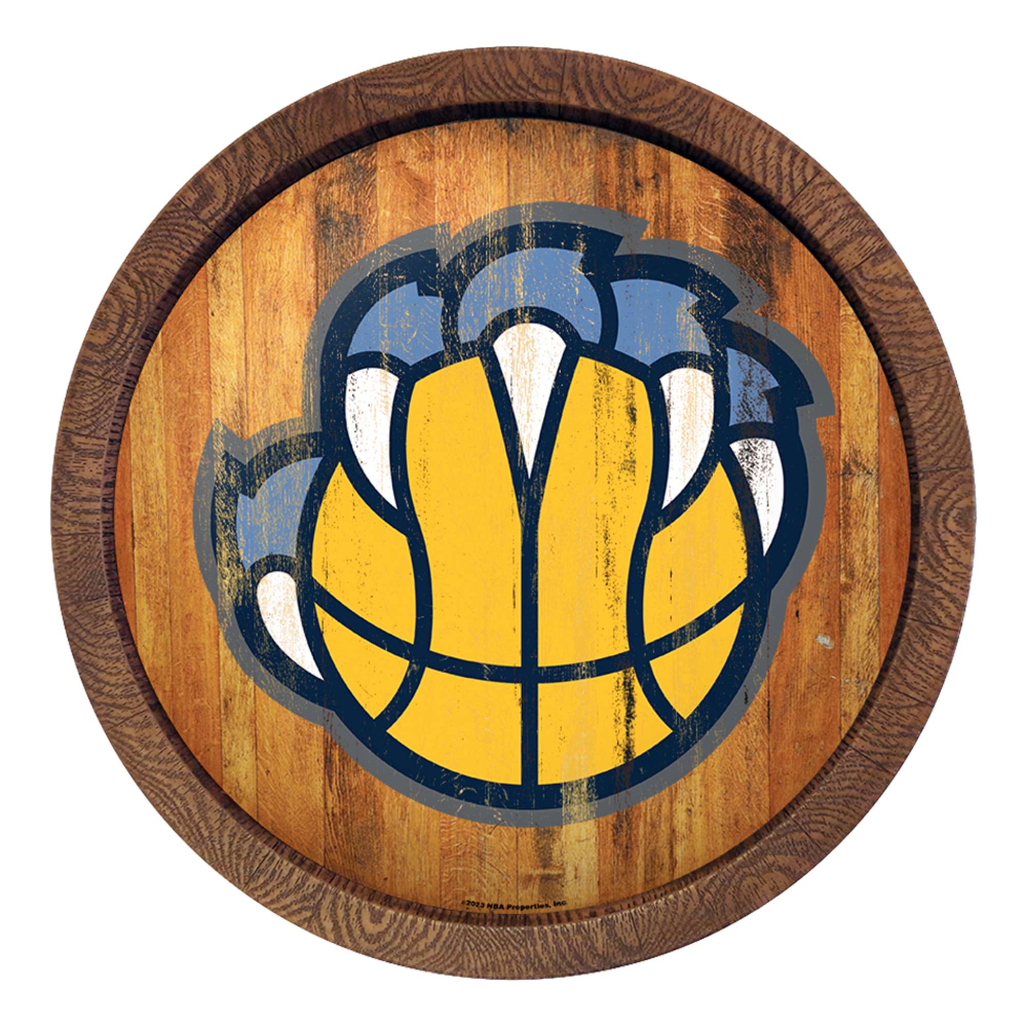 Memphis Grizzlies: Logo - "Faux" Barrel Top Sign    
