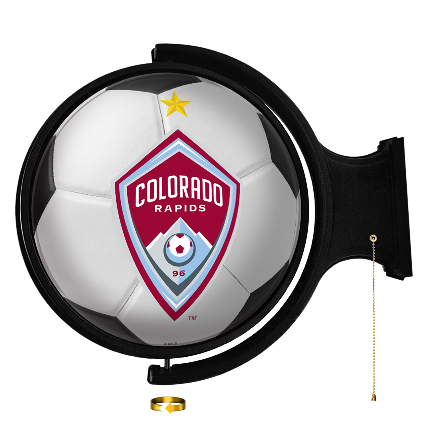 Colorado Rapids: Soccer Ball - Original Round Rotating Lighted Wall Sign