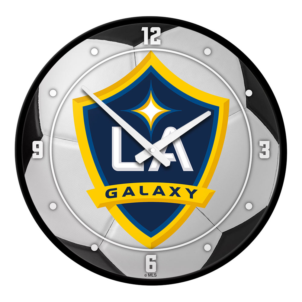 LA Galaxy: Soccer Ball - Modern Disc Wall Clock