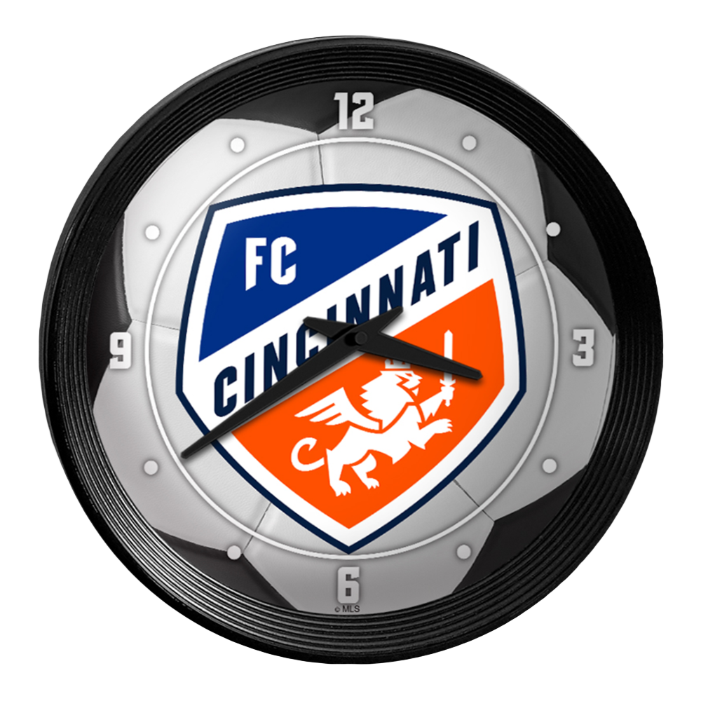 FC Cincinnati: Soccer Ball - Ribbed Frame Wall Clock