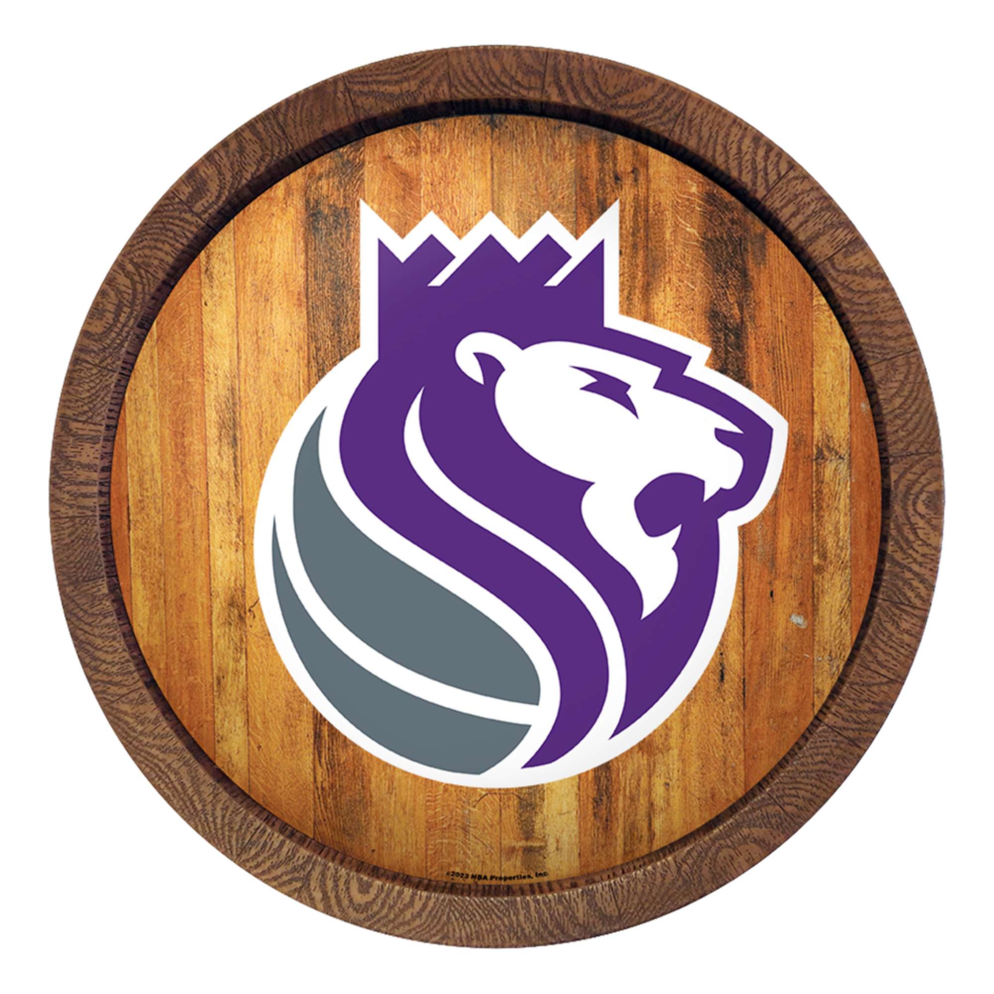 Sacramento Kings: Logo - "Faux" Barrel Top Sign  