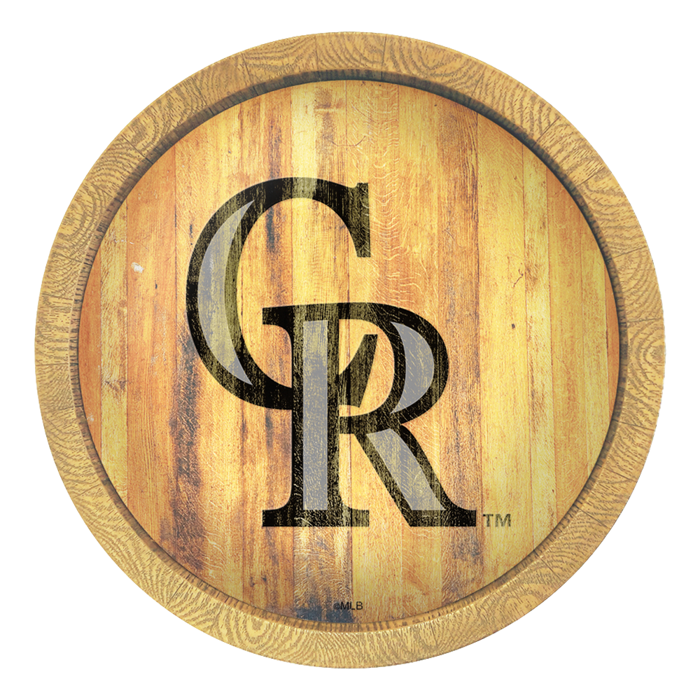 Colorado Rockies Weathered "Faux" Barrel Top Sign  