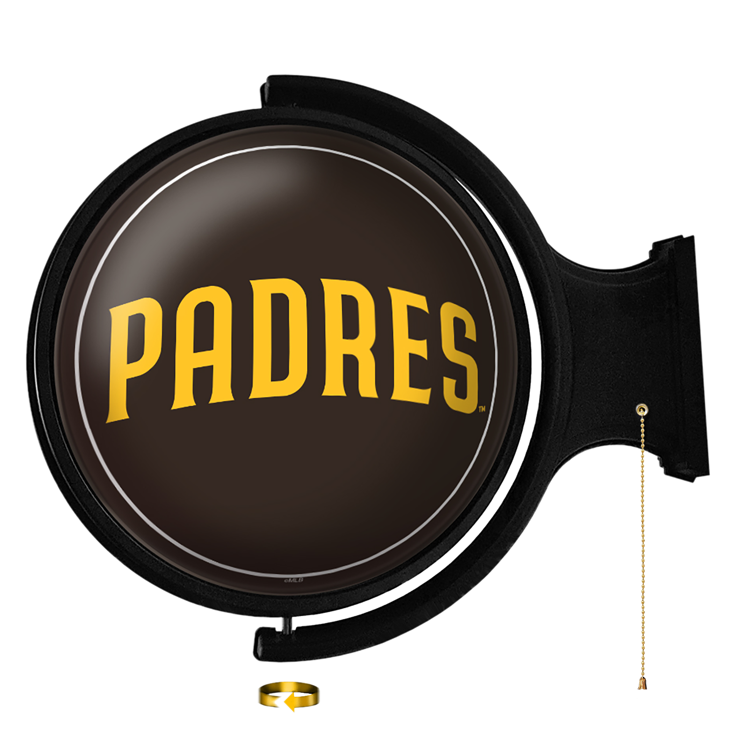 San Diego Padres Wordmark - Original Round Rotating Lighted Wall Sign  