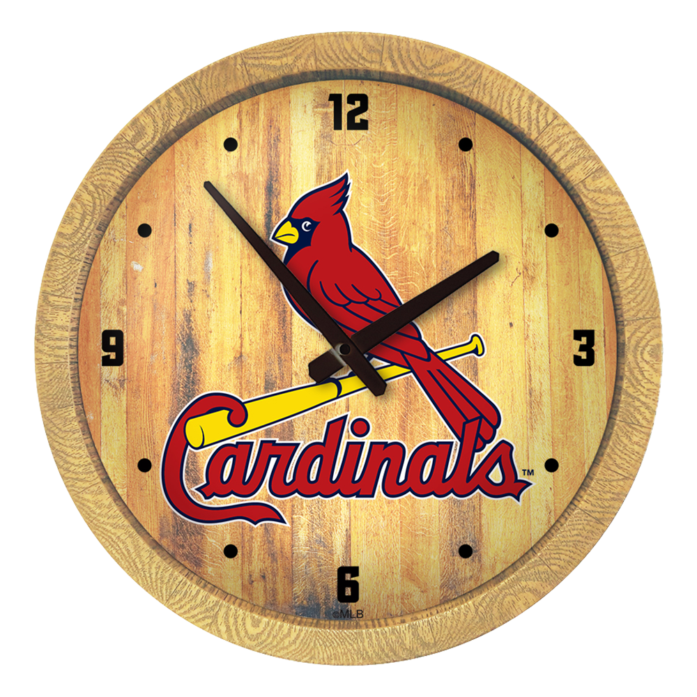 St. Louis Cardinals: "Faux" Barrel Top Clock   
