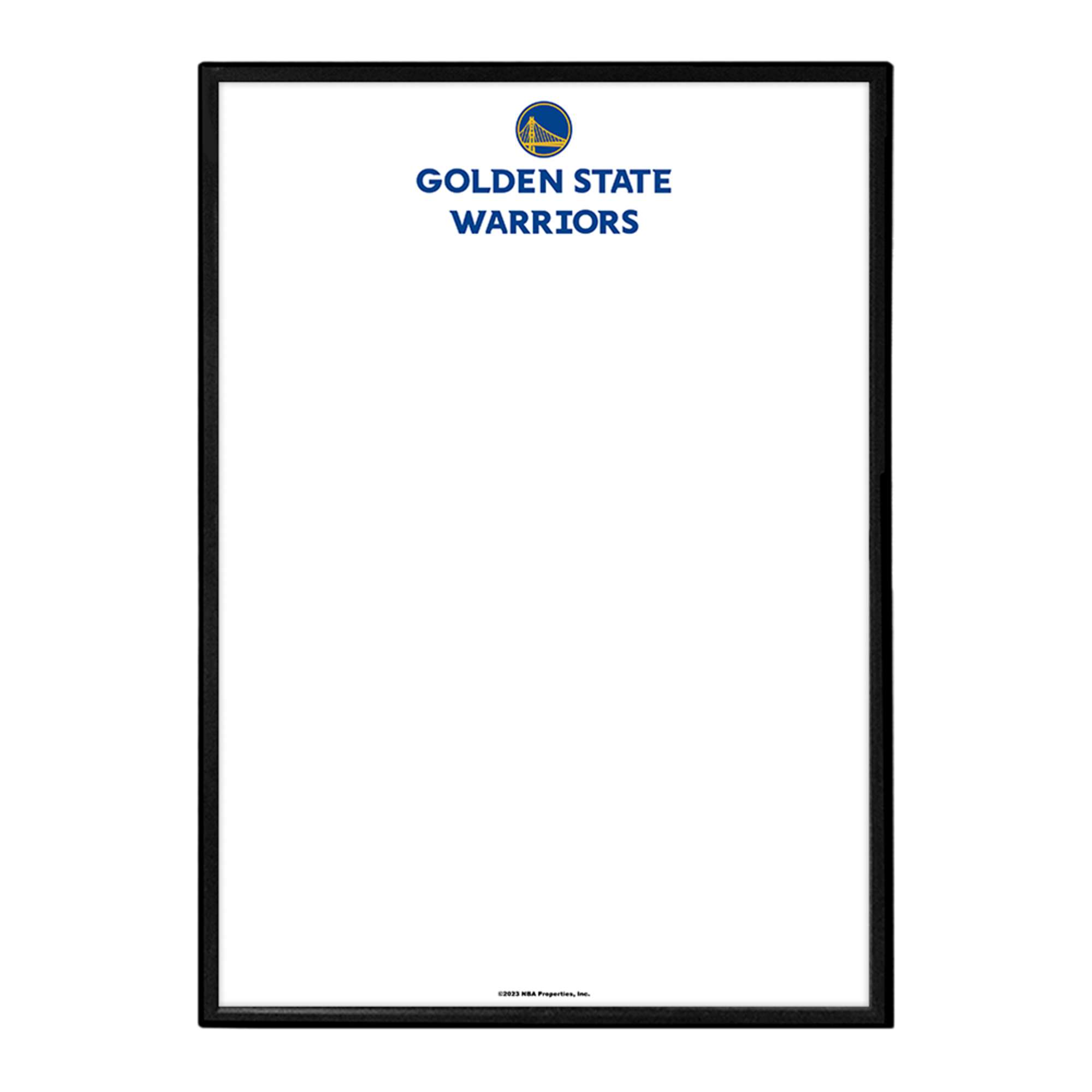 Golden State Warriors: Framed Dry Erase Wall Sign    