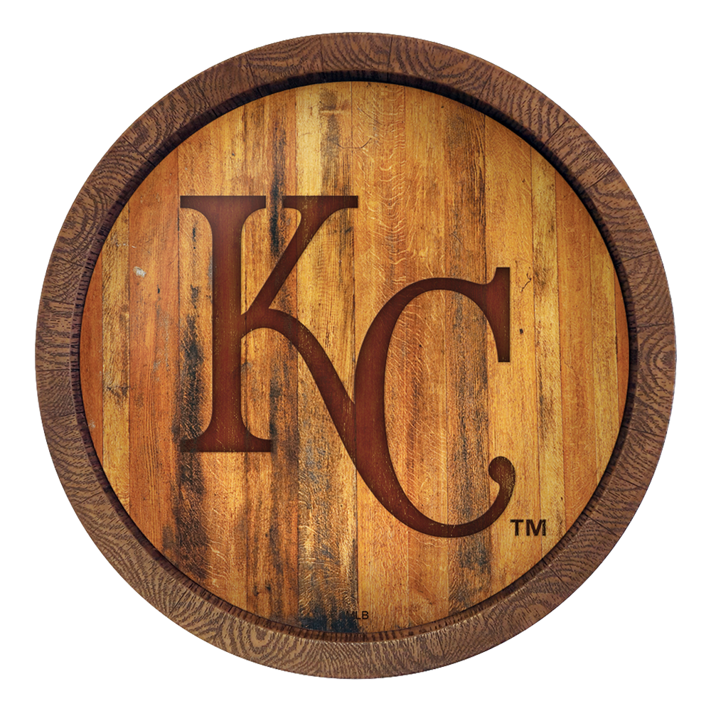 Kansas City Royals Branded "Faux" Barrel Top Sign  