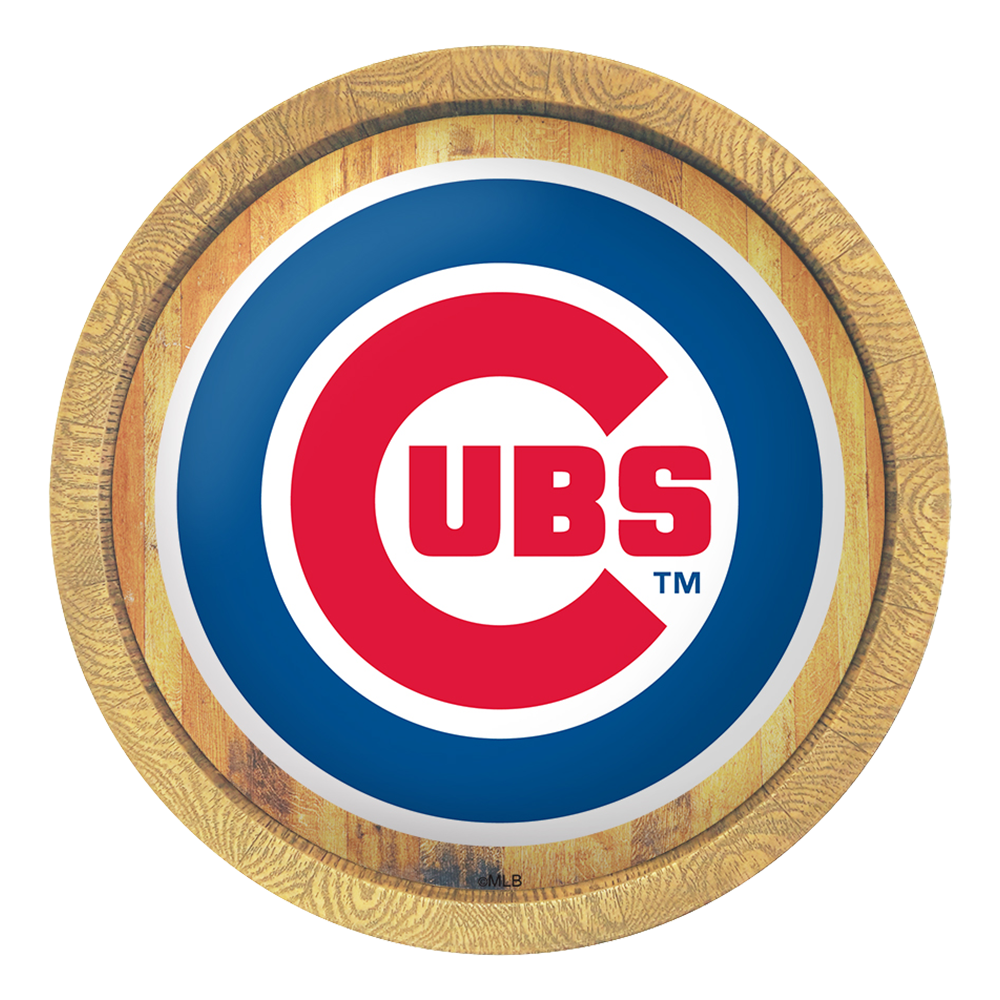 Chicago Cubs "Faux" Barrel Top Sign  