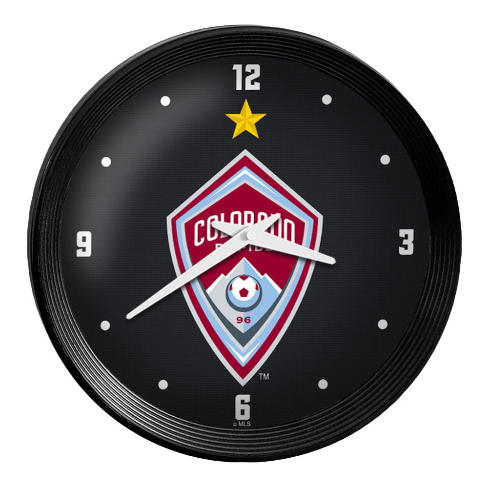 Colorado Rapids: Ribbed Frame Wall Clock