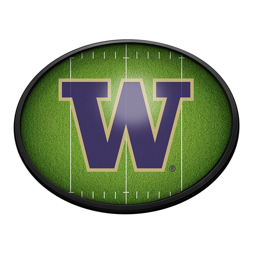 Washington Huskies On the 50 - Oval Slimline Lighted Wall Sign