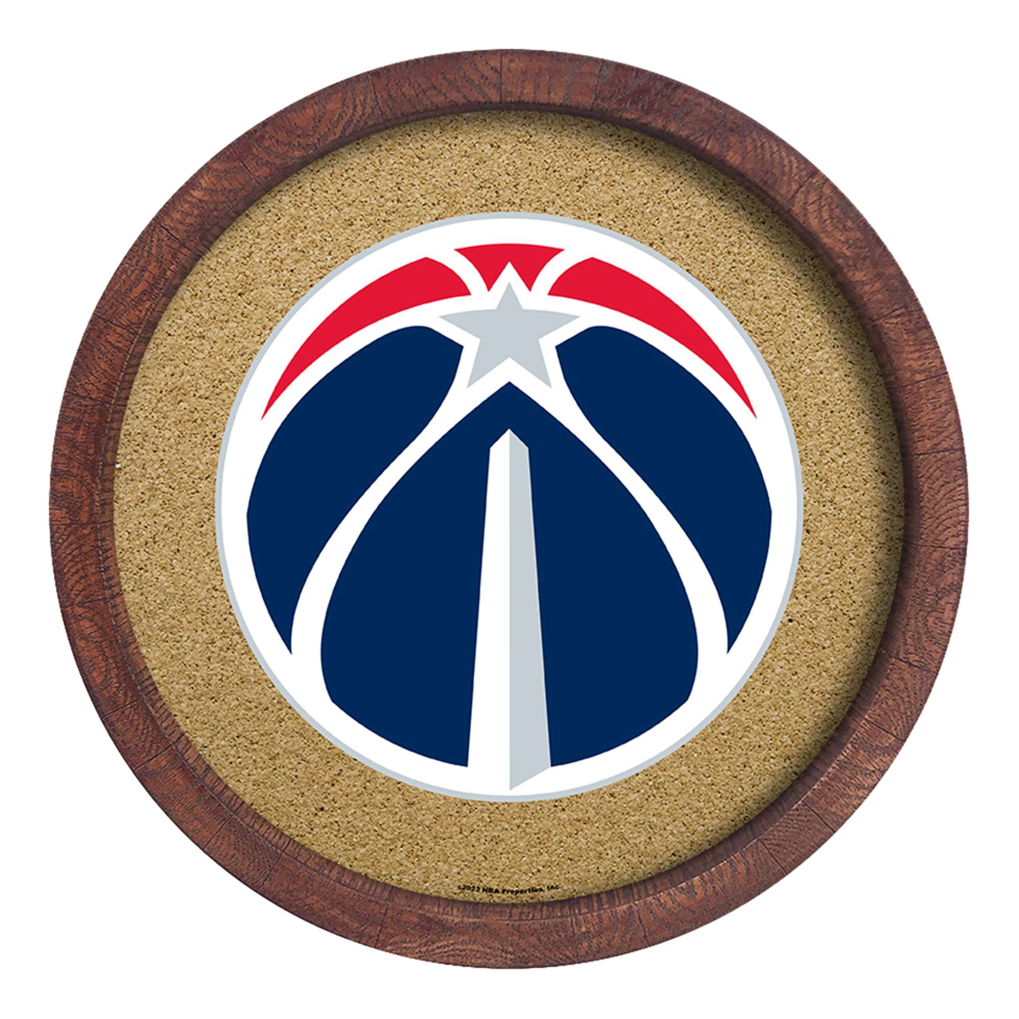 Washington Wizards: "Faux" Barrel Framed Cork Board    